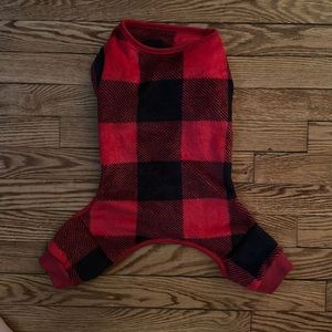 Fuzzy Plaid Pet Pajamas